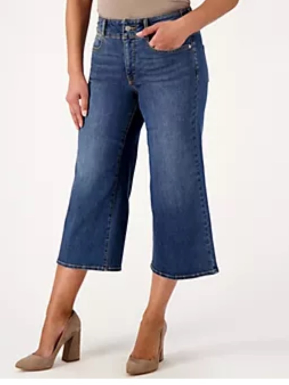 NYDJ Major Wide Leg Capri in Compass Size 6